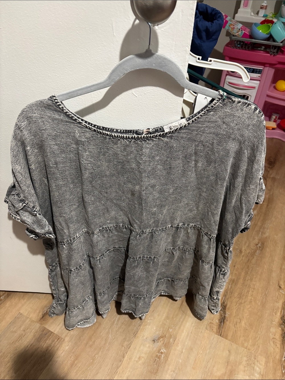 Washed Gray Short-Sleeve Relaxed Tee